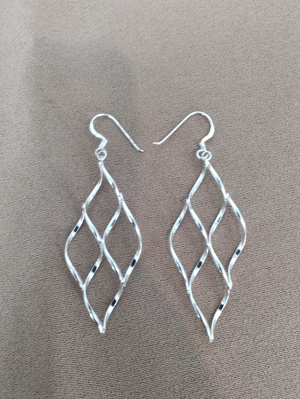 Silver Twisted Drop Earrings - Elegant Women’s Jewelry